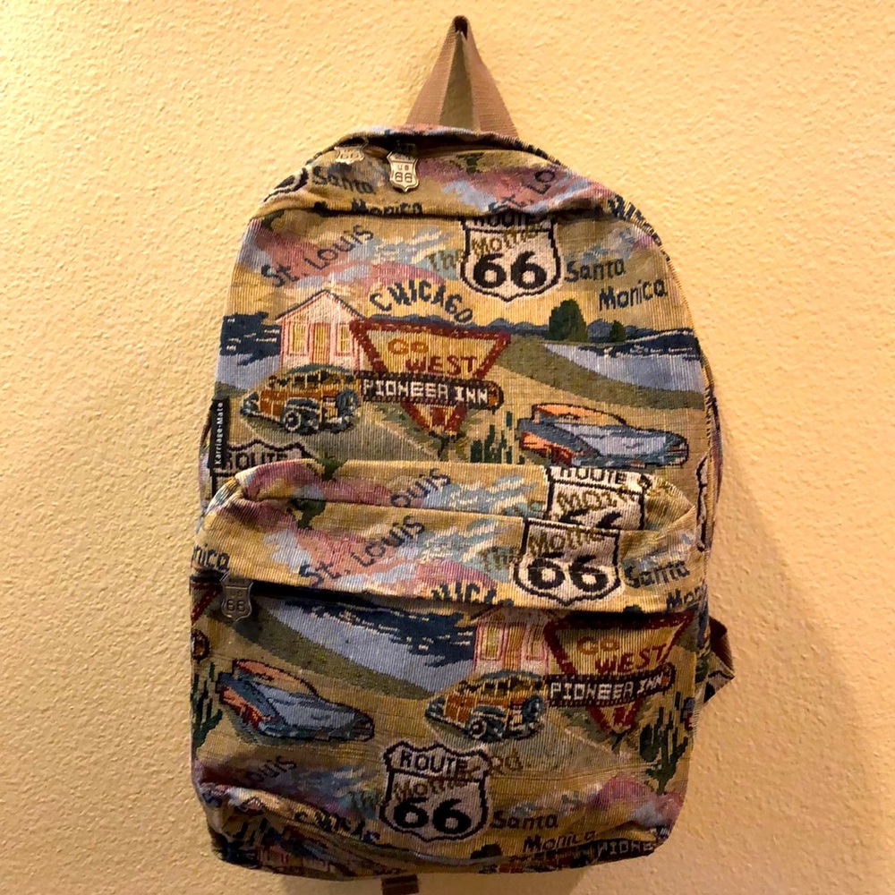 Route 66 canvas backpack